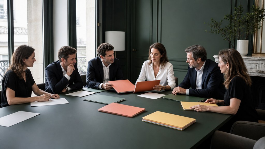 Équipe groupe calculant un périmètre d'intégration fiscale